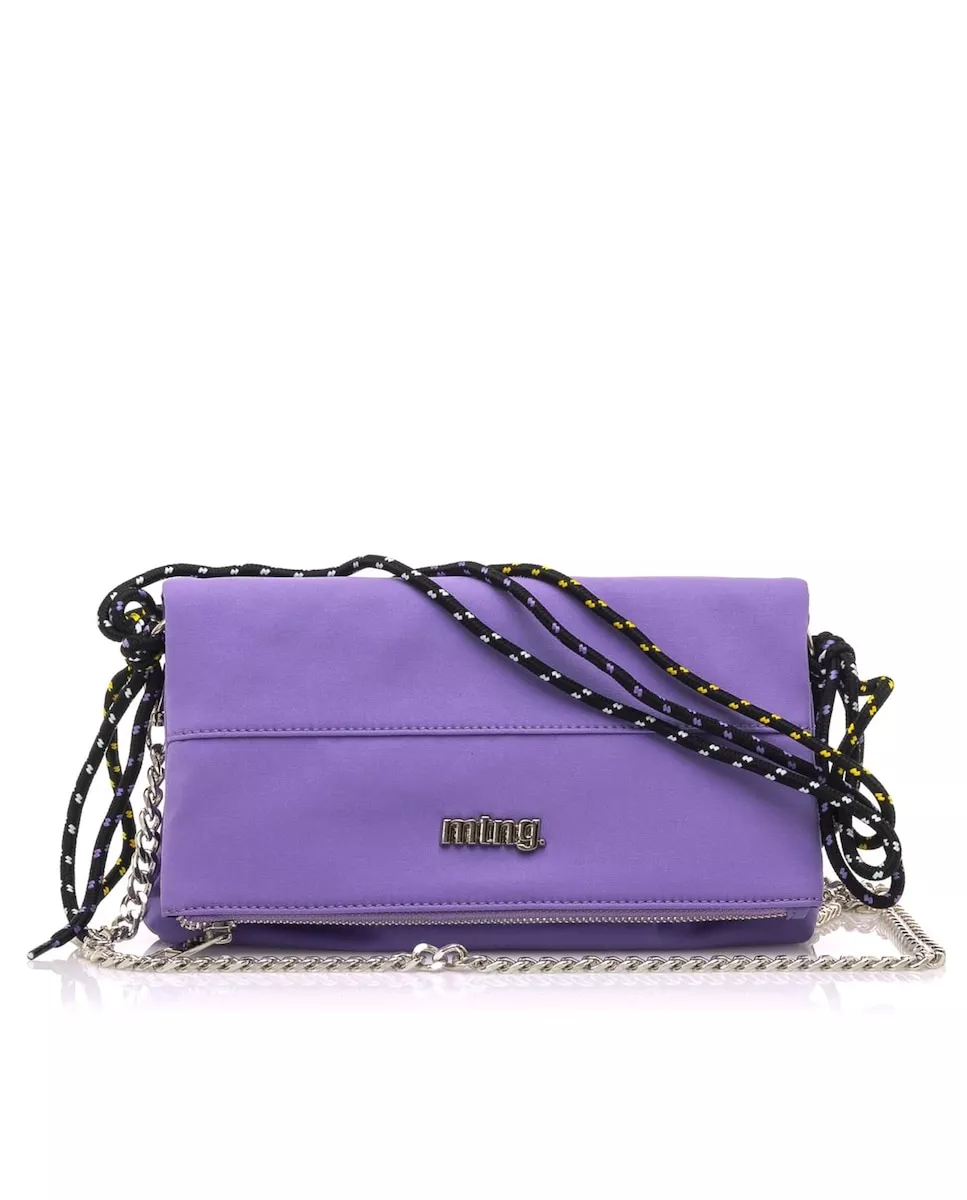 Mustang - Bandolera De Mujer En Color Morado Con Detalle De Cordones Negros barato