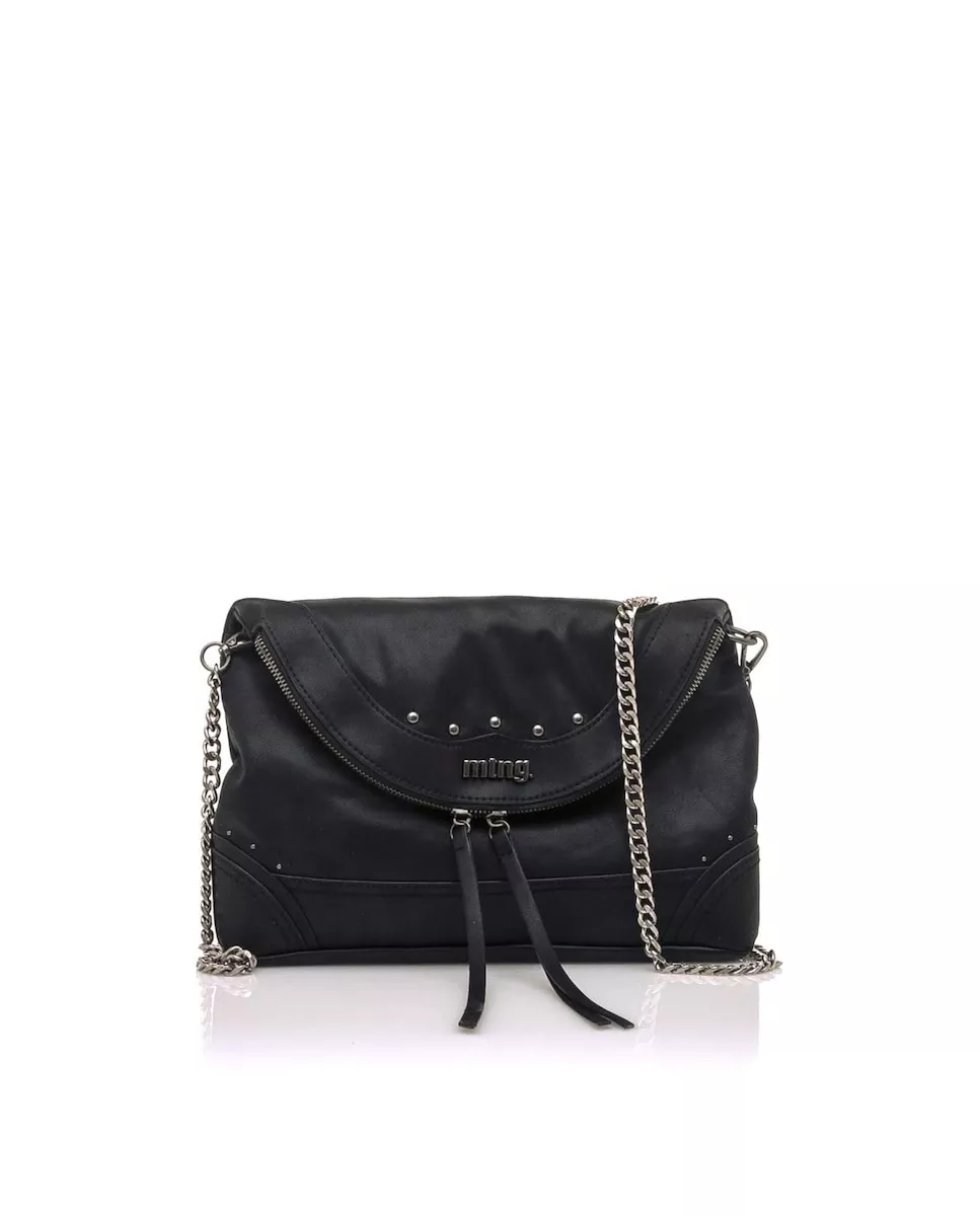 Mustang - Bandolera De Mujer En Color Negro Con Detalle De Cadena En Oferta Mustang - Bandolera De Mujer En Color Negro Con Detalle De Cadena Barato