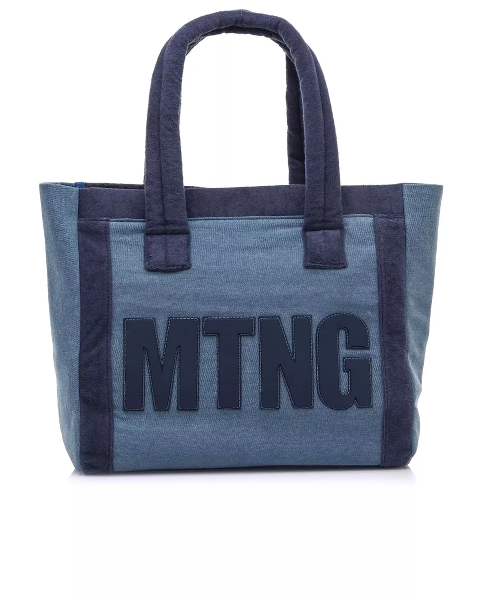 Mustang - Bolso De Hombro En Tejido De Color Azul Con Logo En Grande En Oferta Mustang - Bolso De Hombro En Tejido De Color Azul Con Logo En Grande Barato