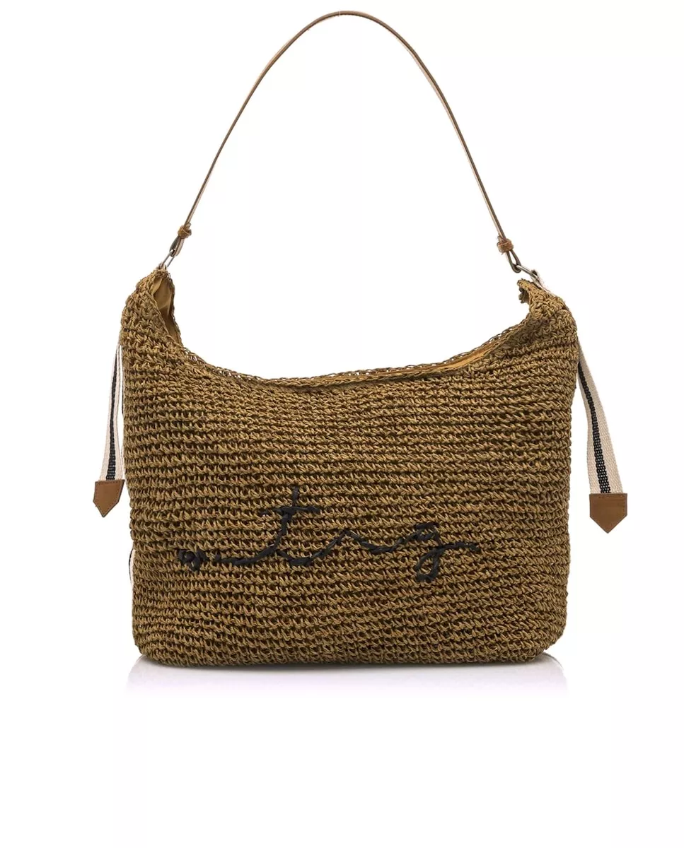 Mustang - Bolso De Hombro En Tejido Trenzado De Color Marrón En Oferta Mustang - Bolso De Hombro En Tejido Trenzado De Color Marrón Barato