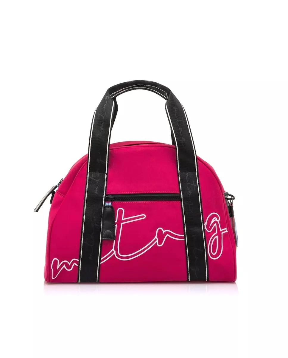 Mustang - Bolso De Mano En Color Fucsia Con Logo Cruzado En Blanco En Oferta Mustang - Bolso De Mano En Color Fucsia Con Logo Cruzado En Blanco Barato