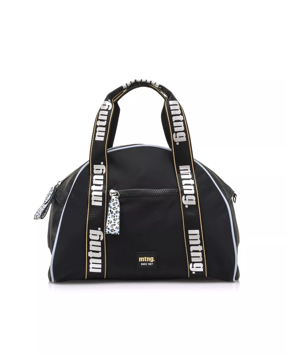 Mustang - Bolso De Mano En Color Negro Con Cinta Con El Logo Mtng En Oferta Mustang - Bolso De Mano En Color Negro Con Cinta Con El Logo Mtng Barato
