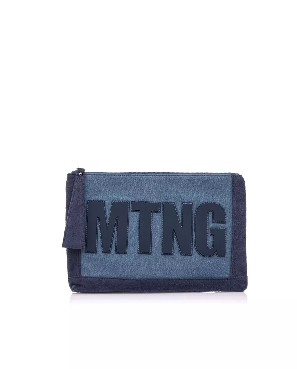 Mustang - Bolso De Mano En Tejido De Color Azul Oscuro Con Logo En Oferta Mustang - Bolso De Mano En Tejido De Color Azul Oscuro Con Logo Barato