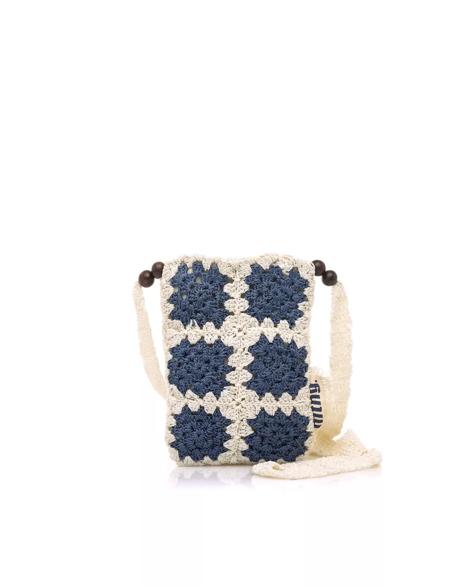 Mustang - Bolso Para Móvil En Croché Color Azul Con Cremallera En Oferta Mustang - Bolso Para Móvil En Croché Color Azul Con Cremallera Barato