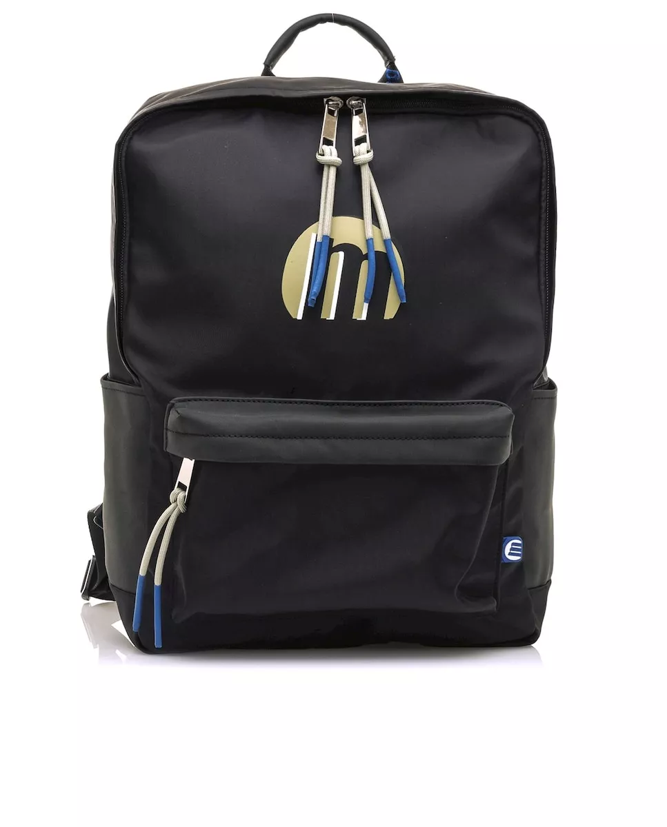 Mustang - Mochila De Hombre En Tejido De Color Negro Con Bolsillo Frontal En Oferta Mustang - Mochila De Hombre En Tejido De Color Negro Con Bolsillo Frontal Barato
