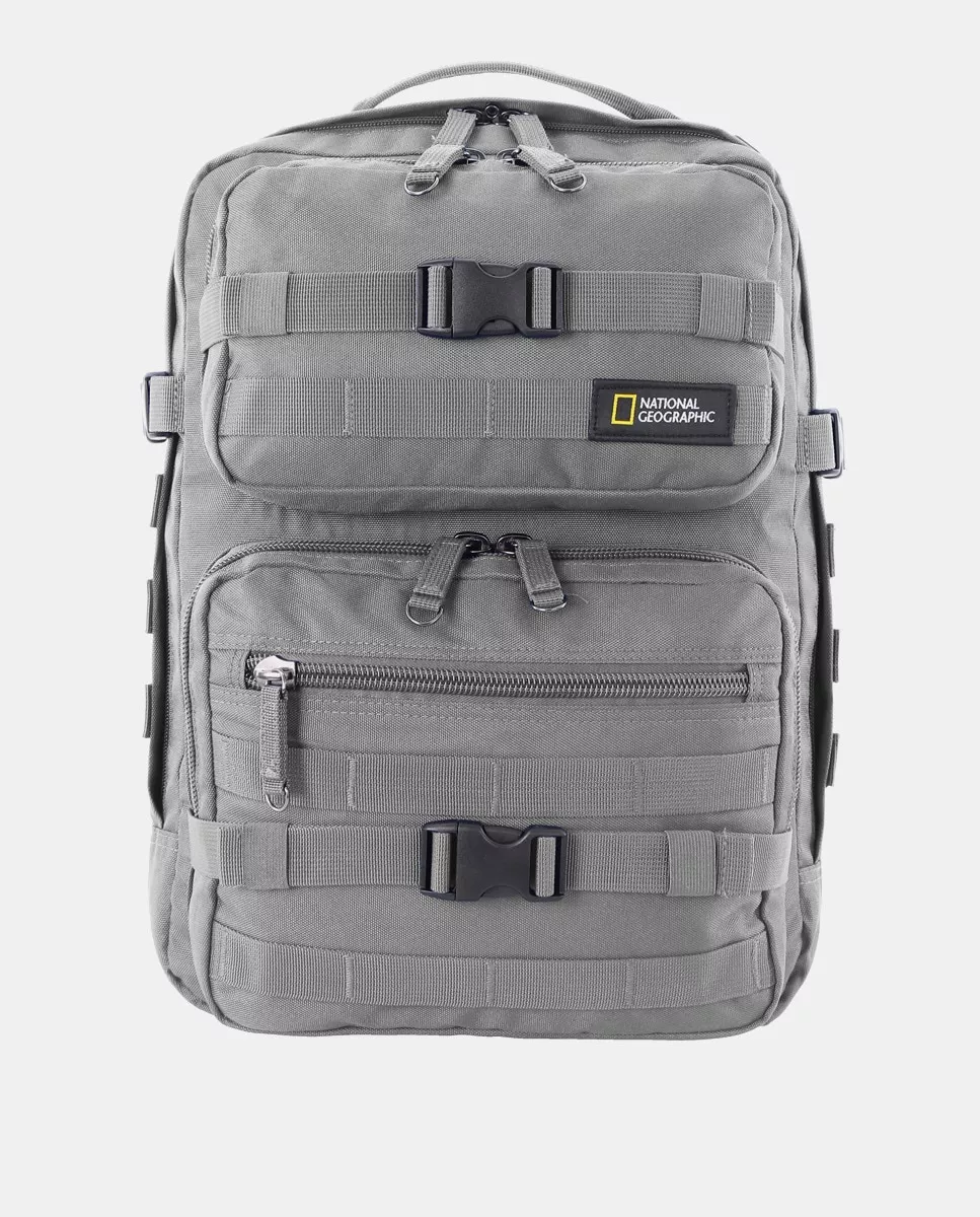 National Geographic - Mochila Gris Clara Con Cremallera En Oferta National Geographic - Mochila Gris Clara Con Cremallera Barato