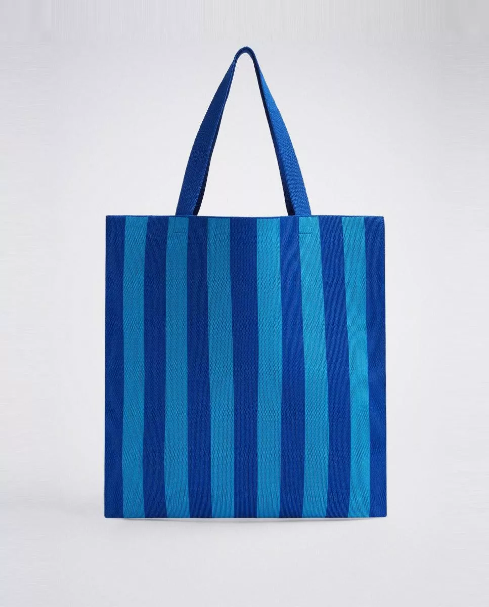 Parfois - Bolso De Hombro Estilo Shopper Con Estampado De Rayas En Azul En Oferta Parfois - Bolso De Hombro Estilo Shopper Con Estampado De Rayas En Azul Barato