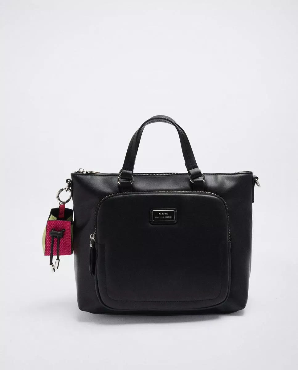 Parfois - Bolso De Mano Estilo Tote Con Cremallera En Negro En Oferta Parfois - Bolso De Mano Estilo Tote Con Cremallera En Negro Barato