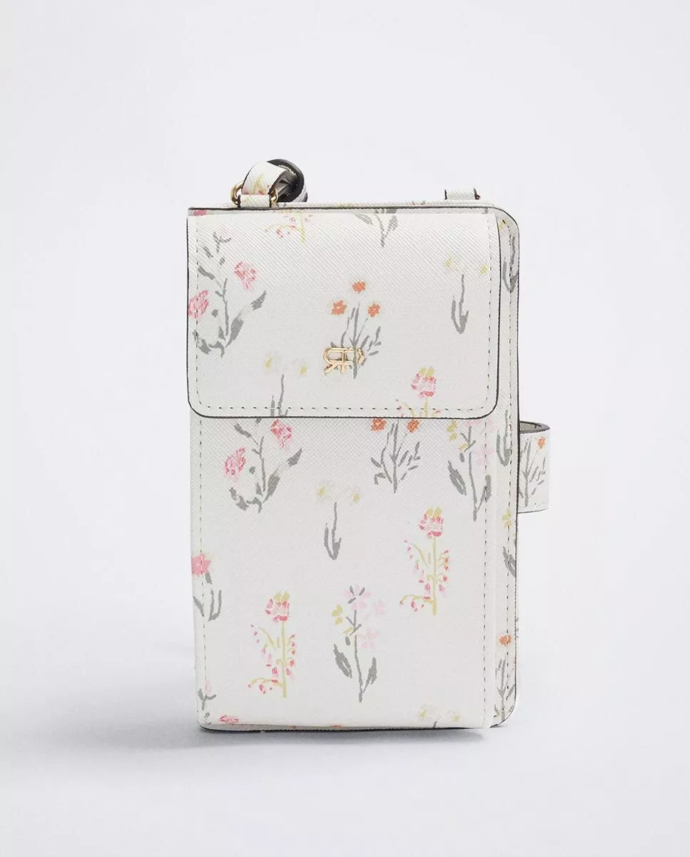Parfois - Bolso Para Móvil Con Estampado Floral En Blanco En Oferta Parfois - Bolso Para Móvil Con Estampado Floral En Blanco Barato