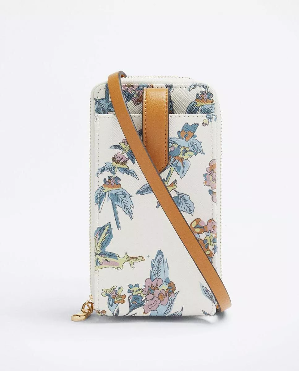 Parfois - Bolso Para Móvil Con Estampados En Blanco barato