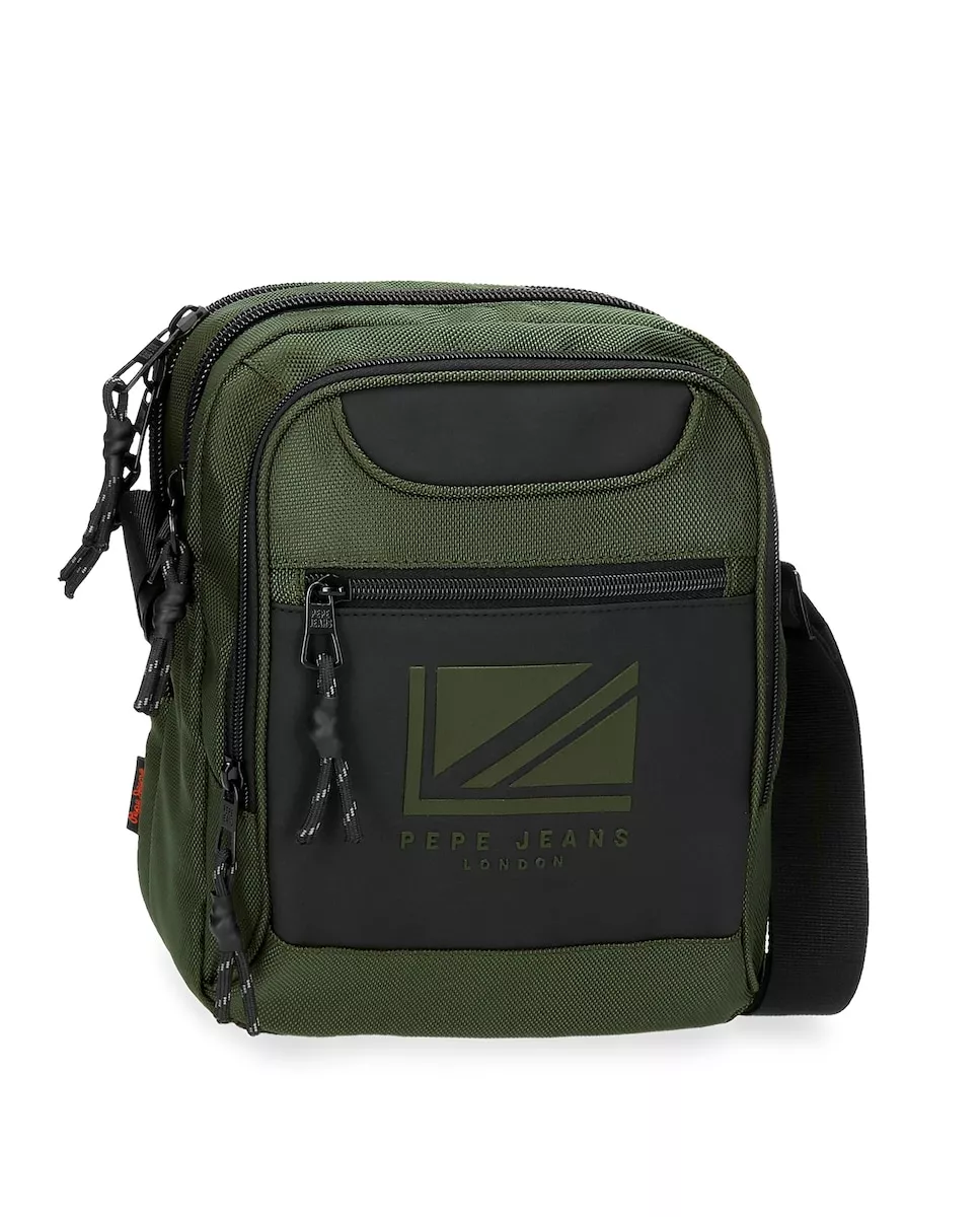 Pepe Jeans - Bandolera De Hombre Grande Bromley Color Verde Con Porta Tablet barato
