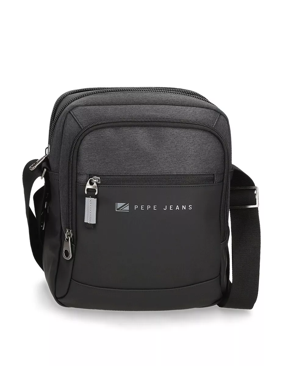 Pepe Jeans - Bandolera De Hombre Jarvis Grande En Negro Con Porta Tablet barato