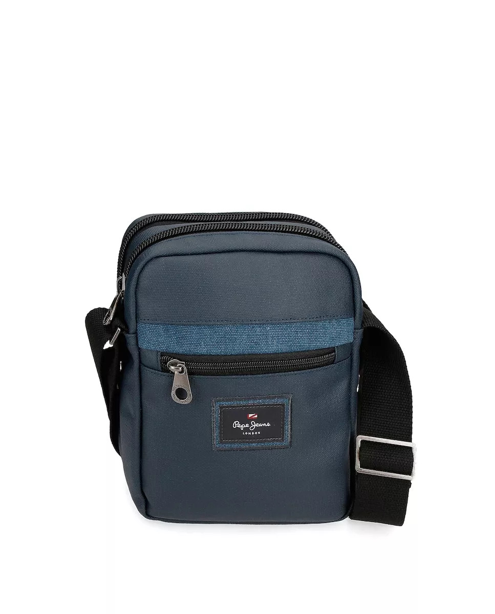 Pepe Jeans - Bandolera De Hombre Mediana Court Color Azul Marino Con Dos Compartimentos barato