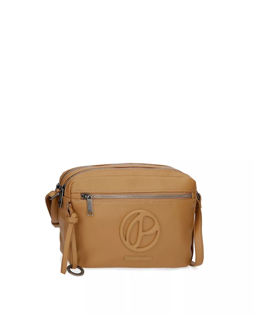 Pepe Jeans - Bandolera De Mujer Mara Color Mostaza Con Doble Compartimento En Oferta Pepe Jeans - Bandolera De Mujer Mara Color Mostaza Con Doble Compartimento Barato