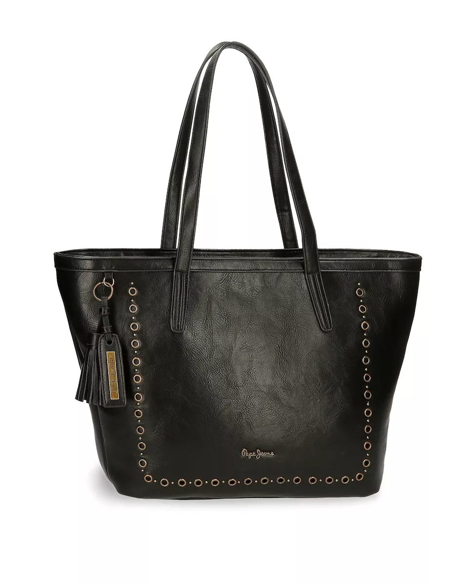 Pepe Jeans - Bolso De Hombro Camper Color Negro Con Porta Ordenador En Oferta Pepe Jeans - Bolso De Hombro Camper Color Negro Con Porta Ordenador Barato
