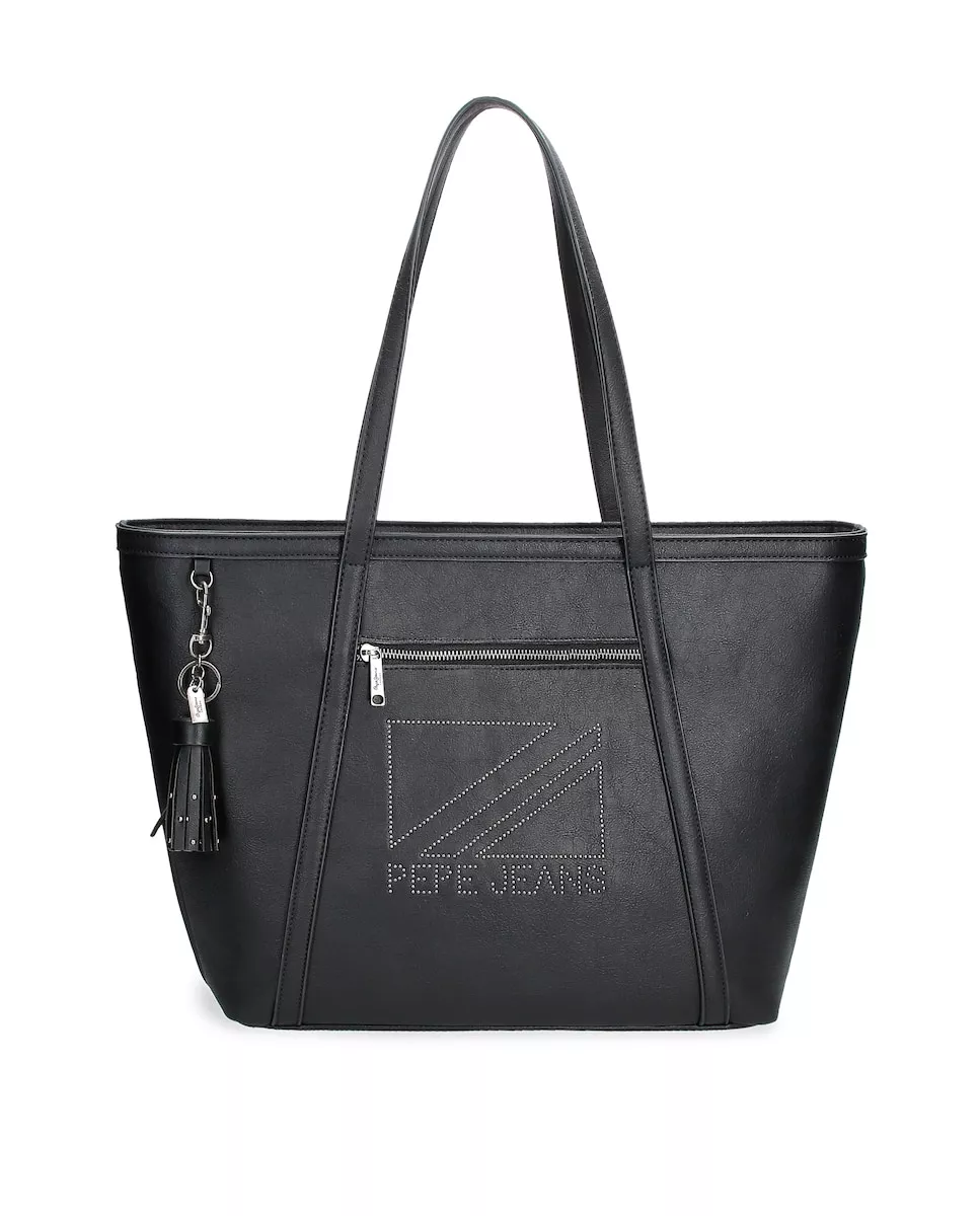 Pepe Jeans - Bolso De Hombro Donna Color Negro Con Porta Ordenador En Oferta Pepe Jeans - Bolso De Hombro Donna Color Negro Con Porta Ordenador Barato