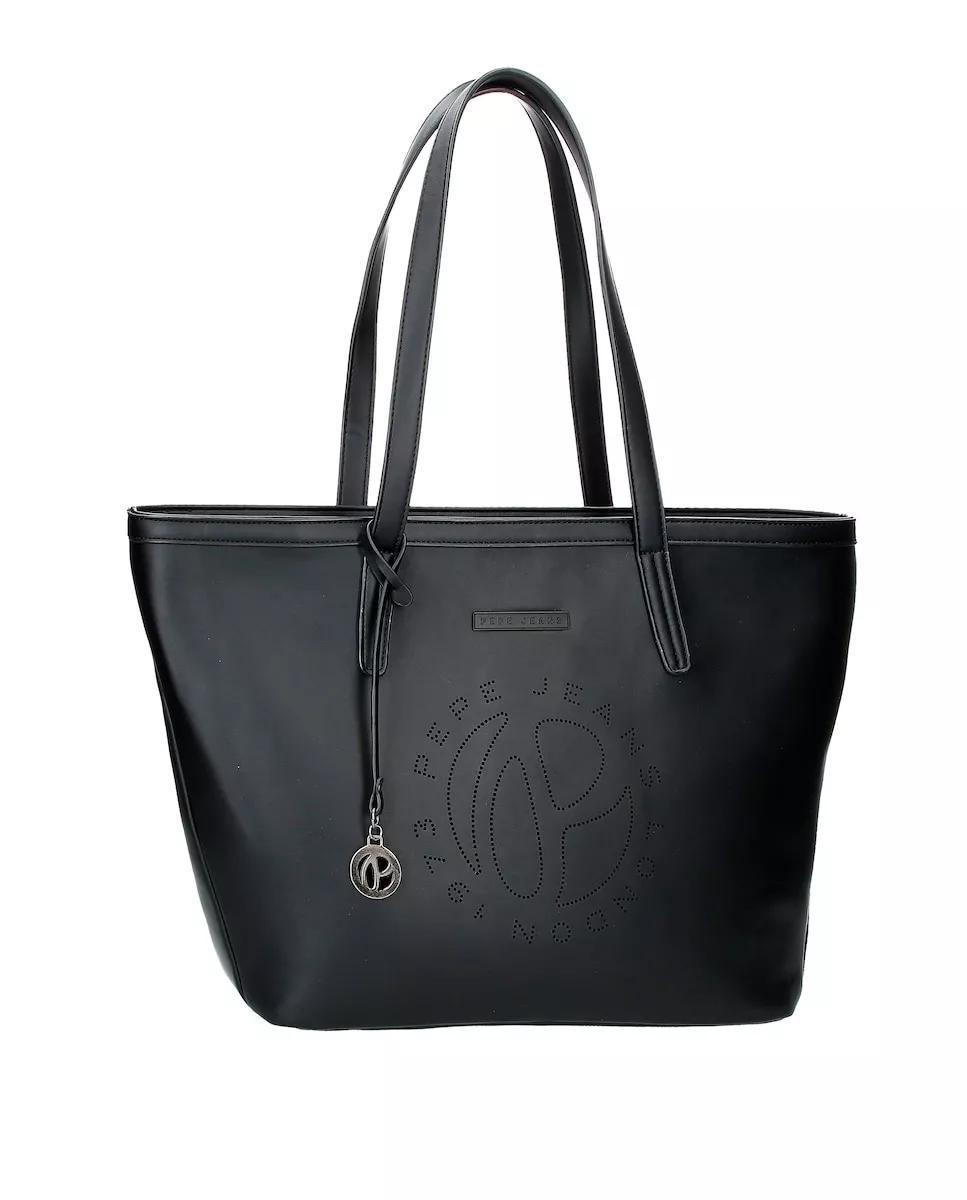 Pepe Jeans - Bolso De Hombro Mabel Color Negro Con Porta Ordenador En Oferta Pepe Jeans - Bolso De Hombro Mabel Color Negro Con Porta Ordenador Barato