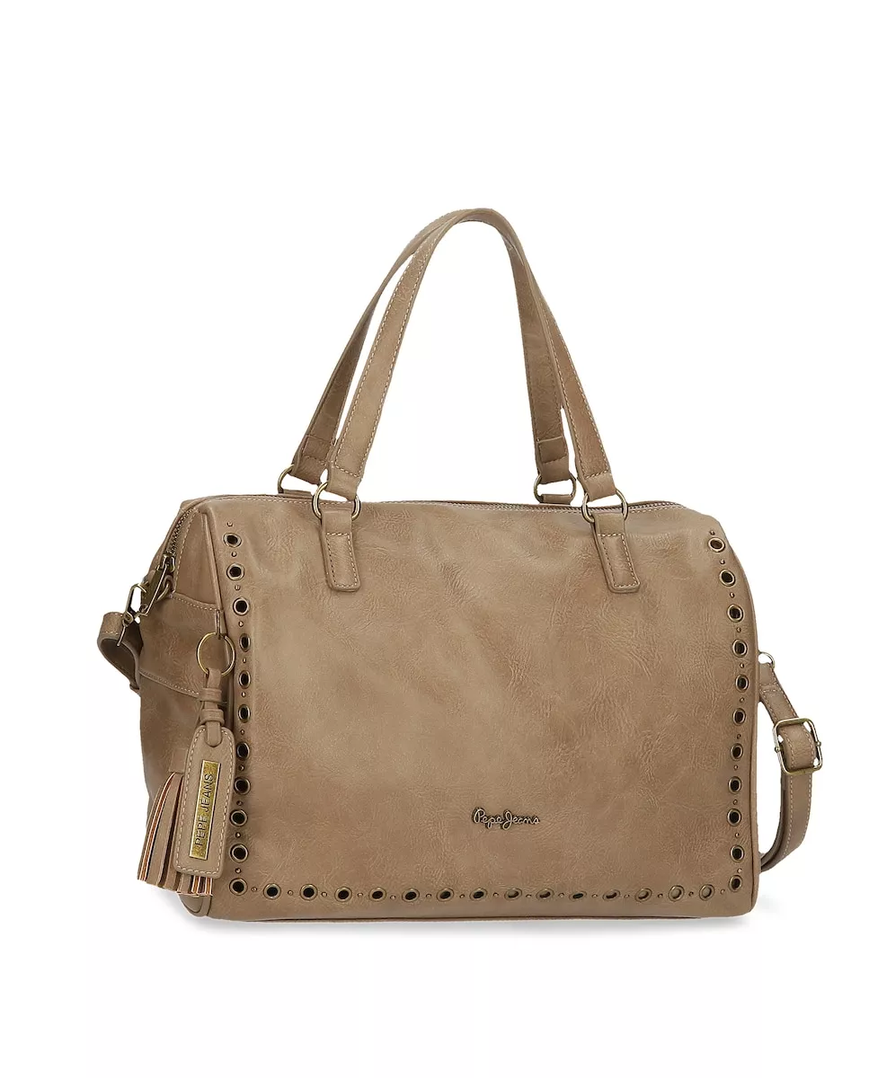 Pepe Jeans - Bolso De Mano Camper Color Beige Tipo Bowling barato