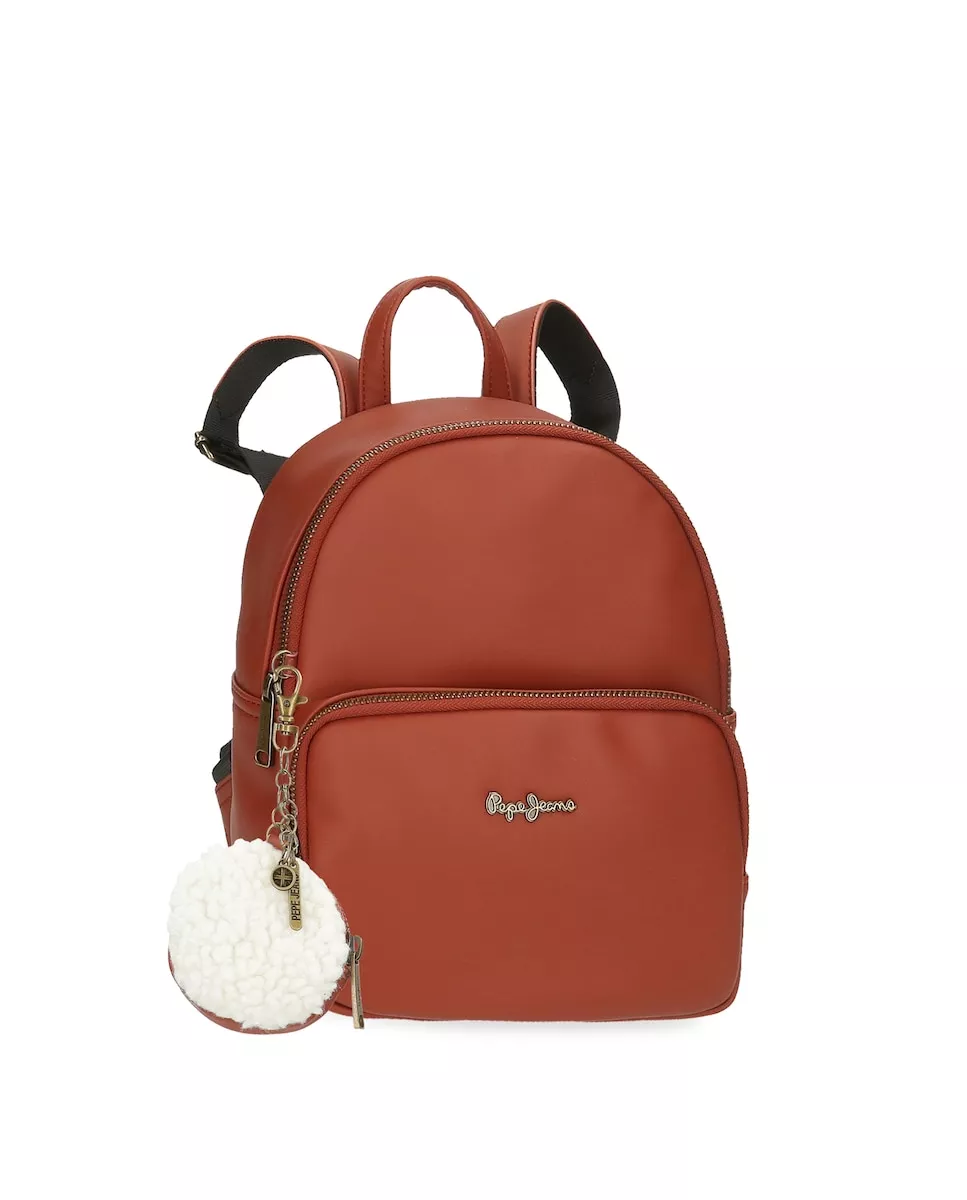 Pepe Jeans - Mochila De Mujer Bianca Color Caldera Con Llavero En Oferta Pepe Jeans - Mochila De Mujer Bianca Color Caldera Con Llavero Barato