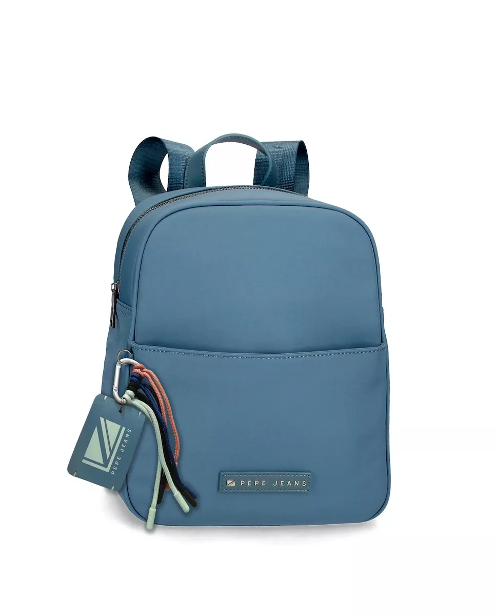 Pepe Jeans - Mochila De Mujer Tessa Color Denim Con Llavero En Oferta Pepe Jeans - Mochila De Mujer Tessa Color Denim Con Llavero Barato