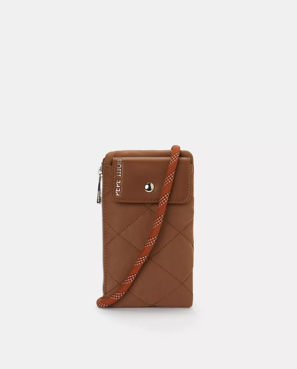 Pepe Moll - Bolso Para Móvil De Nylon En Marrón Con Asa Larga En Oferta Pepe Moll - Bolso Para Móvil De Nylon En Marrón Con Asa Larga Barato