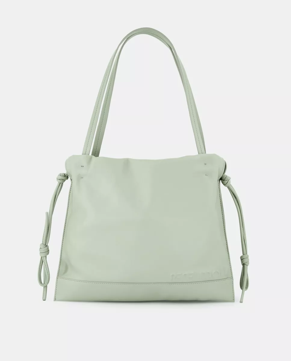 Pepe Moll - Bolso Shopper En Verde Claro Con Doble Asa Y Nudos Laterales barato