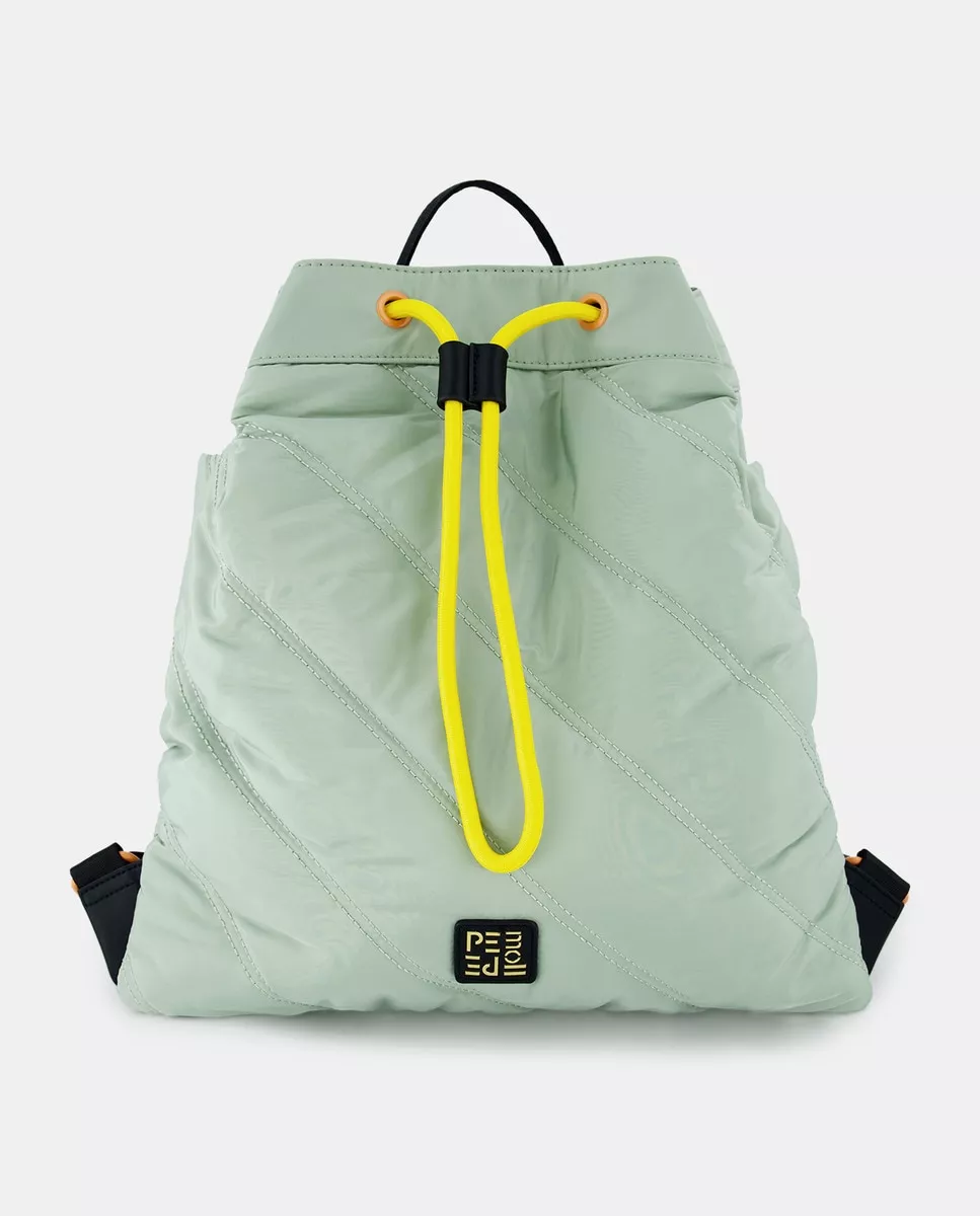 Pepe Moll - Mochila De Nylon En Verde Con Pespunte Diagonal barato
