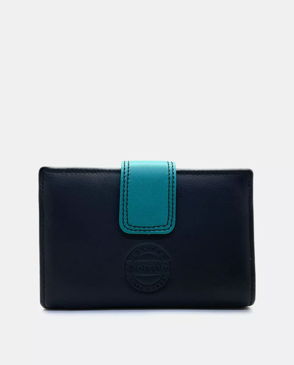 Pielnoble - Cartera De Piel Pequeña En Negro Con Capacidad Para Ocho Tarjetas barato