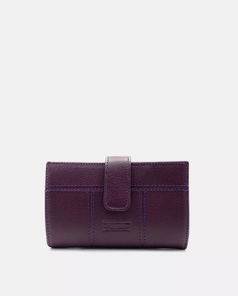 Pielnoble - Cartera Pequeña De Piel En Morado Con Tarjeteros Interiores En Oferta Pielnoble - Cartera Pequeña De Piel En Morado Con Tarjeteros Interiores Barato