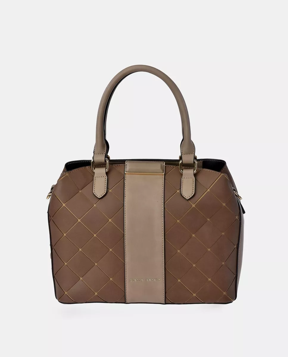 Pierre Cardin - Bolso De Mano Mediano Con Trenzado En Camel barato