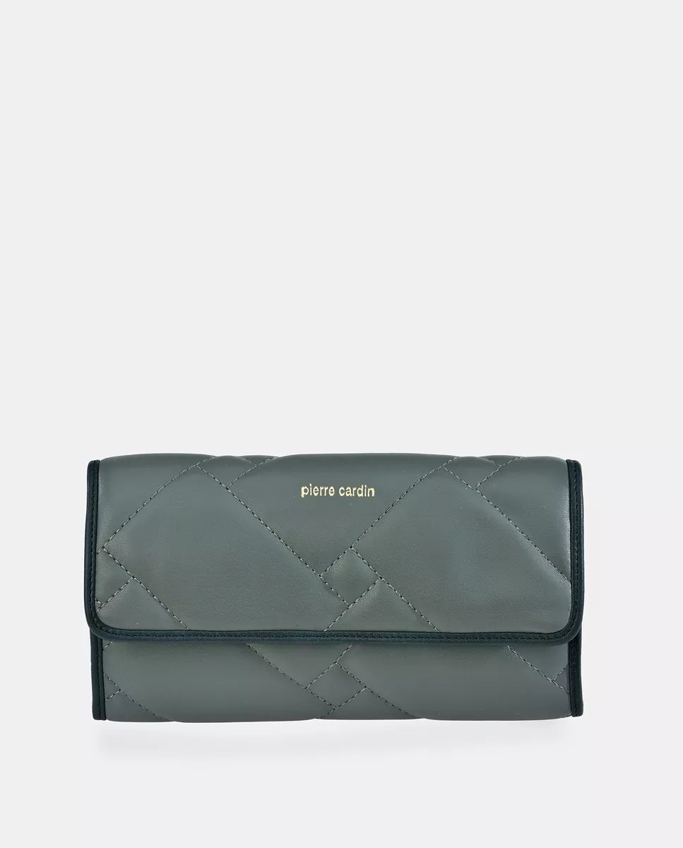 Pierre Cardin - Cartera Grande Acolchada Azul Con Solapa barato