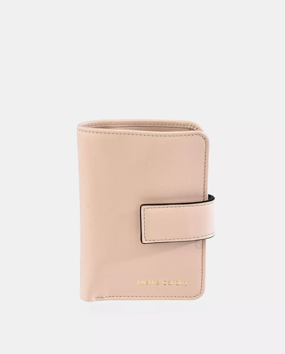 Pierre Cardin - Cartera Pequeña De Piel Beige barato