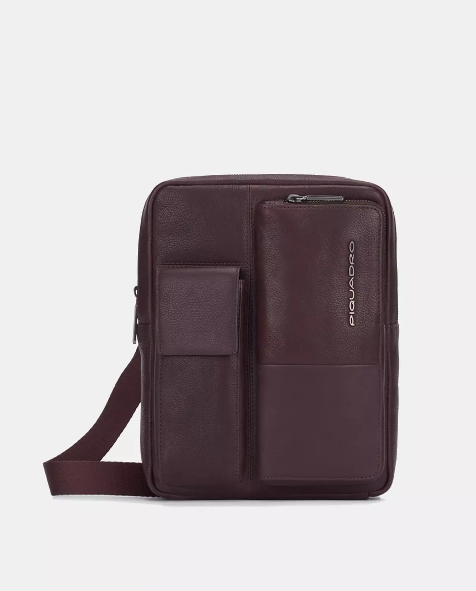 Piquadro - Bandolera Con Espacio Para Tablet De 11" En Marrón Con Protección Antifraude barato