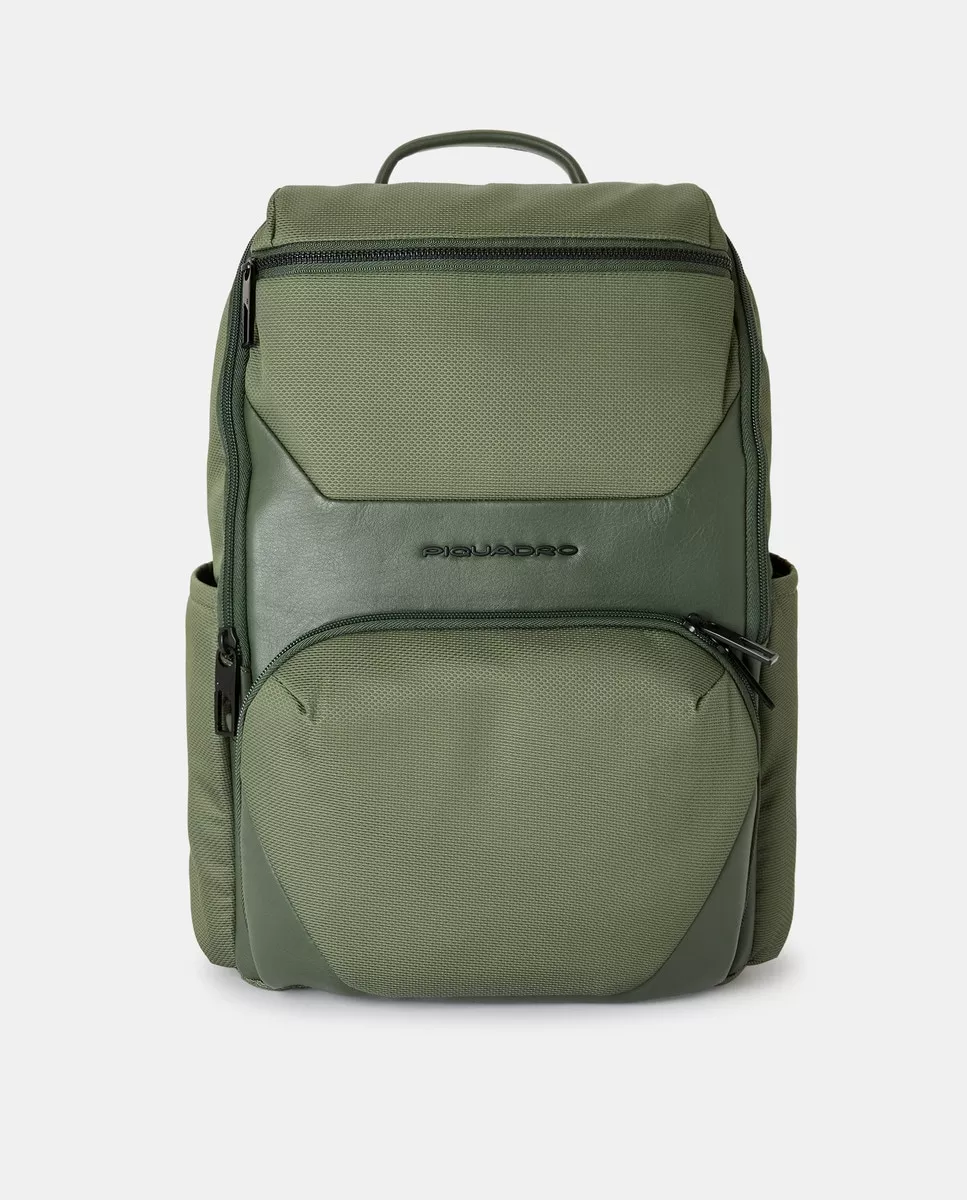 Piquadro - Mochila En Verde Con Compartimento Para Portátil De 14 " barato