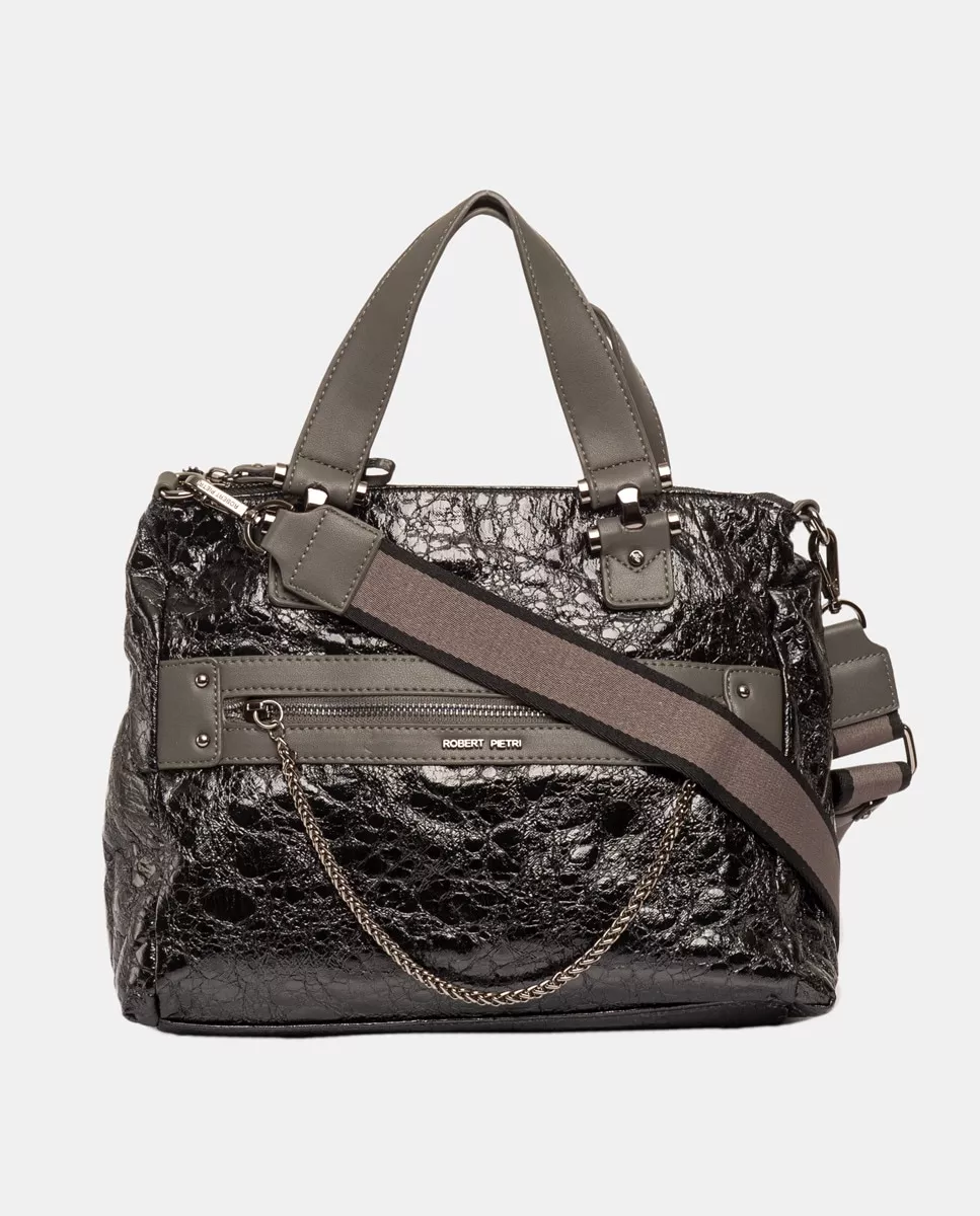 Robert Pietri - Bolso De Hombro Negro Con Cremallera barato