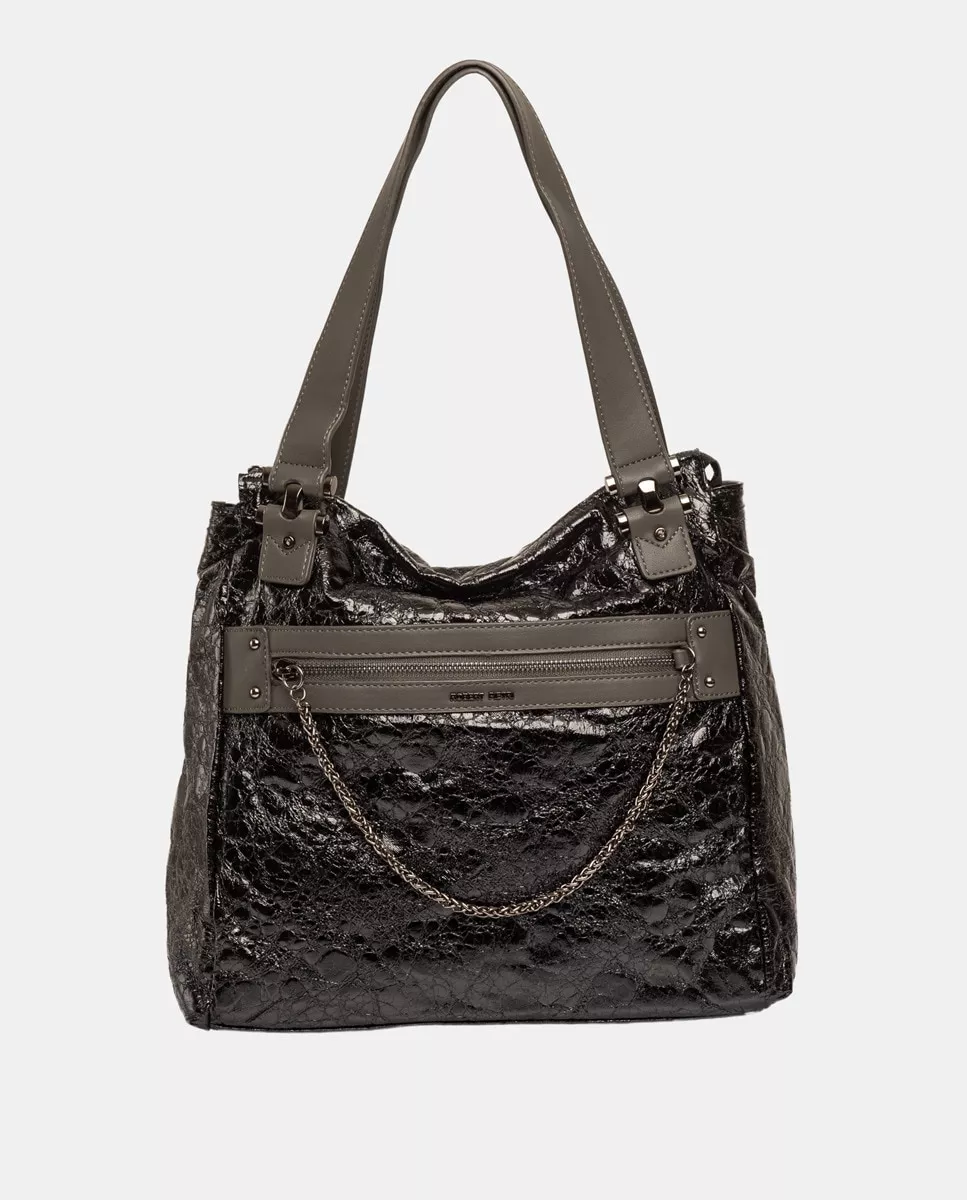 Robert Pietri - Bolso Shopping Negro Con Cremallera barato
