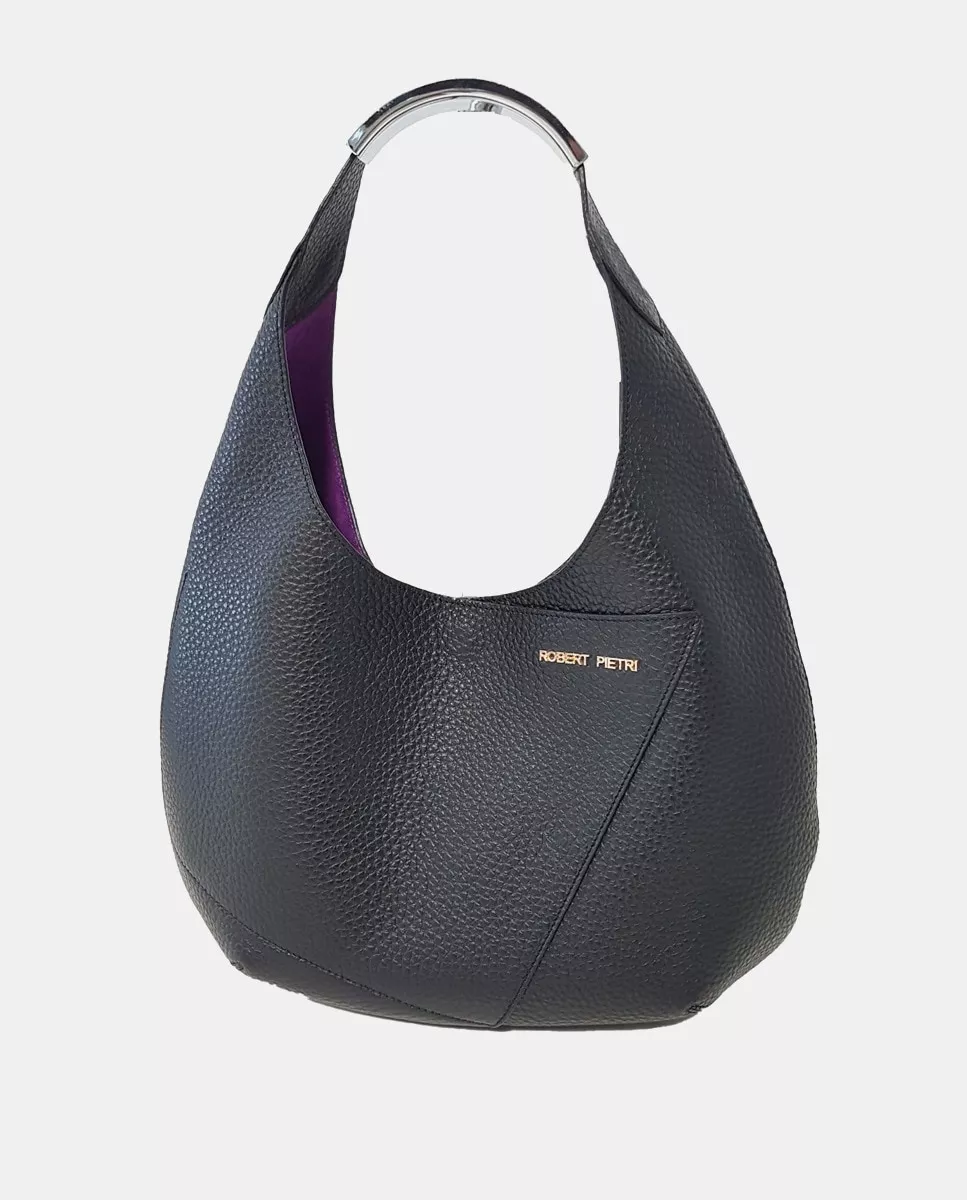 Robert Pietri - Hobo Grande En Negro Con Bolsillo Interior En Oferta Robert Pietri - Hobo Grande En Negro Con Bolsillo Interior Barato