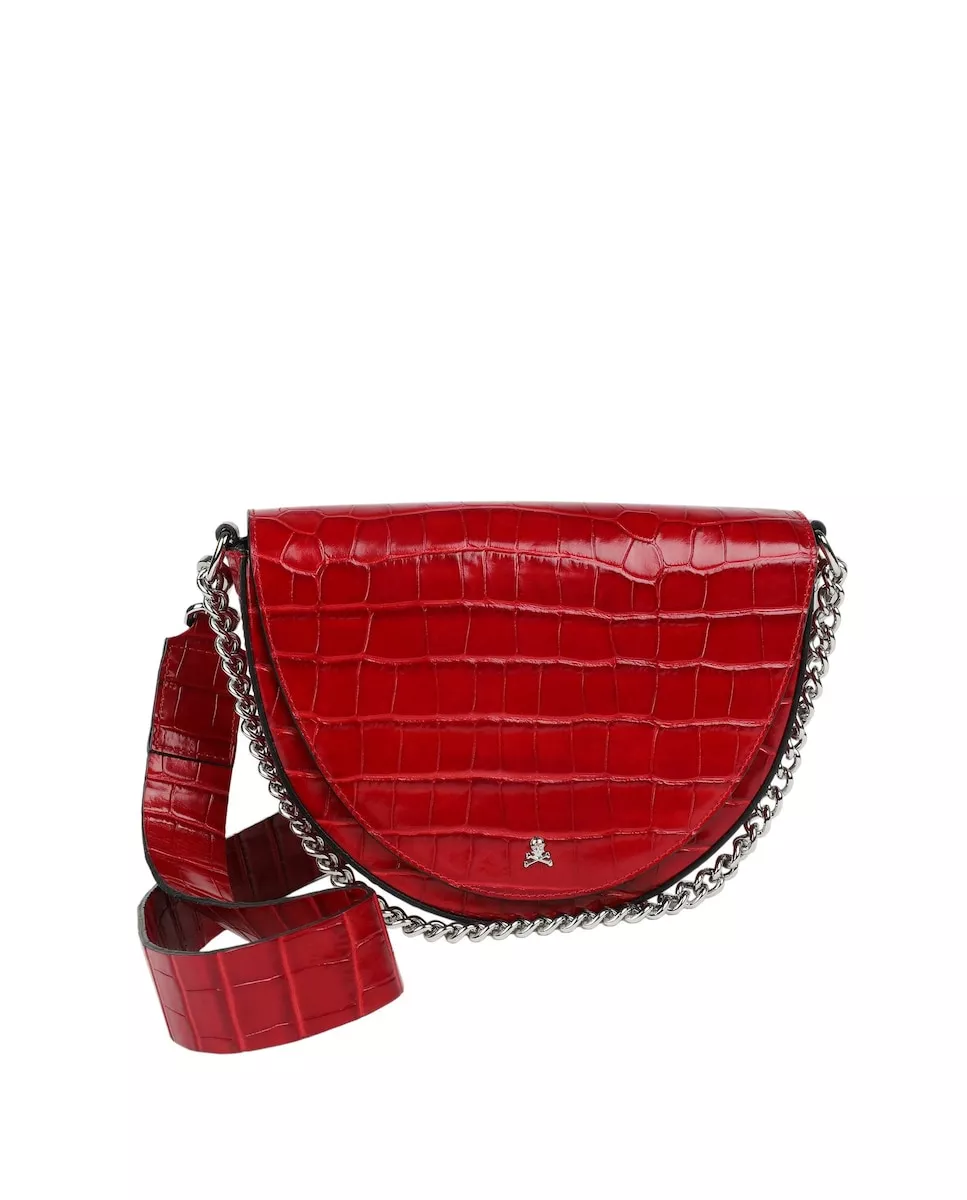 Scalpers - Bandolera De Mujer Con Cadena De Color Rojo barato