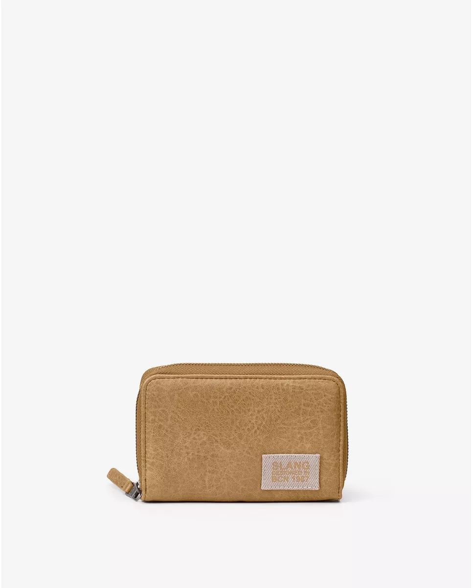 Slang - Cartera Mediana Efecto Piel En Mostaza Con Cremallera En Oferta Slang - Cartera Mediana Efecto Piel En Mostaza Con Cremallera Barato