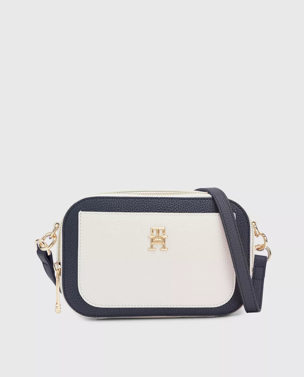 Tommy Hilfiger - Bandolera Pequeña En Blanco Con Detalles A Contrate Y Bolsillo Delantero En Oferta Tommy Hilfiger - Bandolera Pequeña En Blanco Con Detalles A Contrate Y Bolsillo Delantero Barato