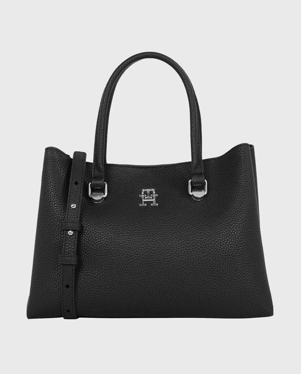Tommy Hilfiger - Bolso De Hombro Pequeño Negro Con Imán barato