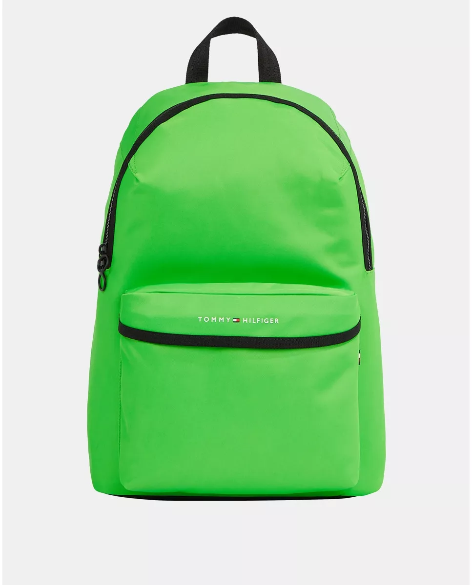 Tommy Hilfiger - Mochila En Verde Con Logo En Bolsillo Frontal barato