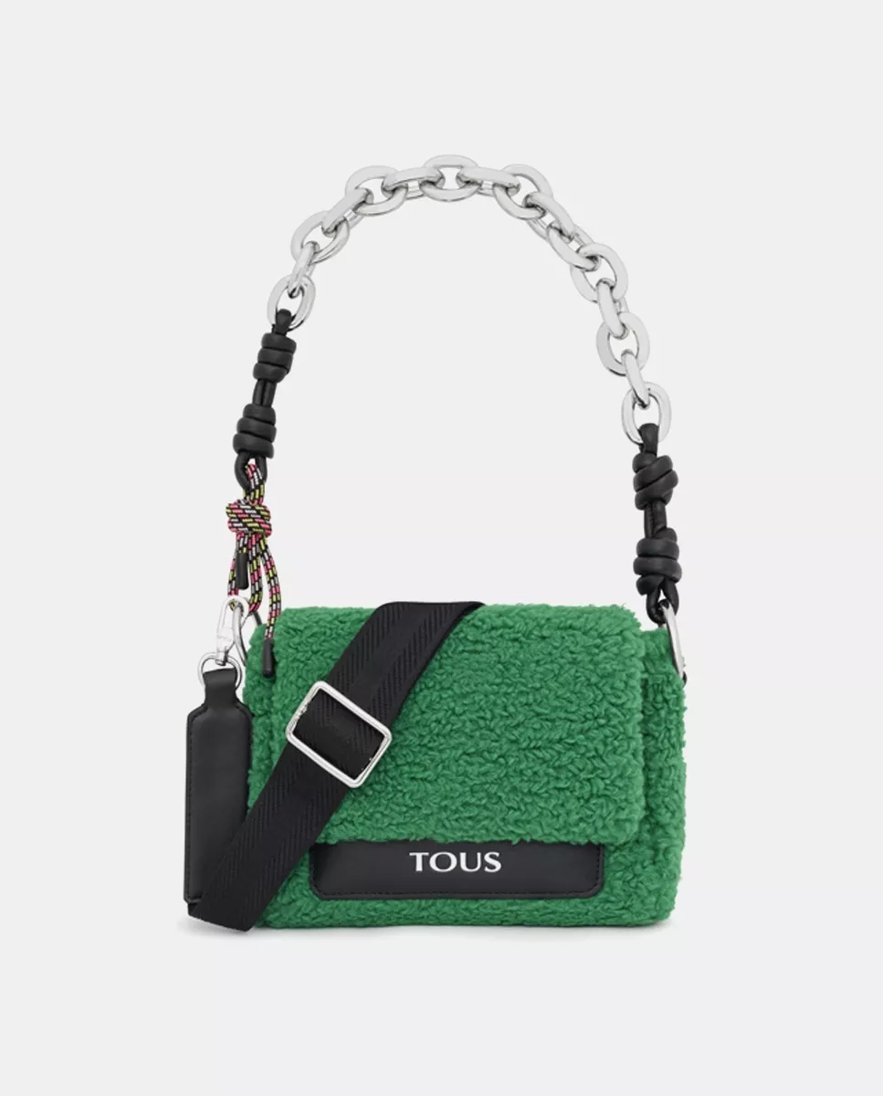 Tous - Bandolera Pequeña Empire Fur En Verde Con Cremallera barato