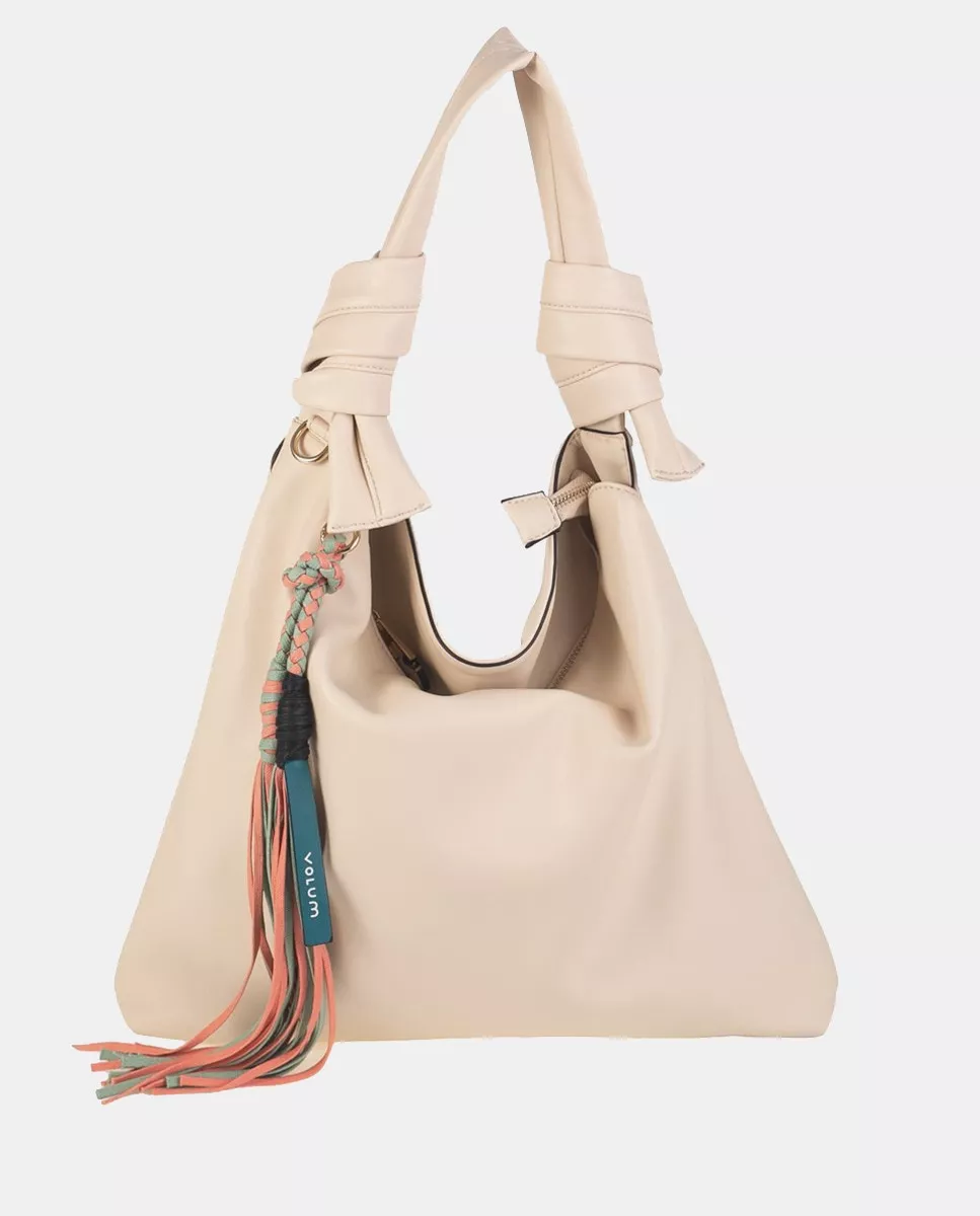 Volum - Bolso De Hombro En Color Beige Con Asa Anudada barato