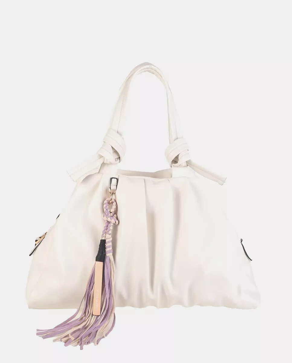 Volum - Bowling En Blanco Con Asa Anudada Con Tassel De Color barato