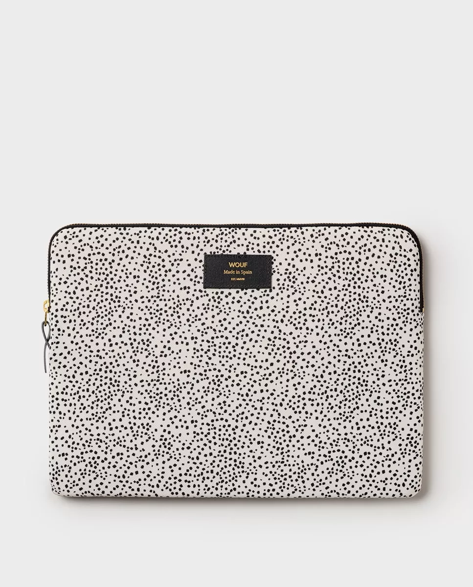 Wouf - Funda De Portátil Mediana En Blanco Con Lunares barato