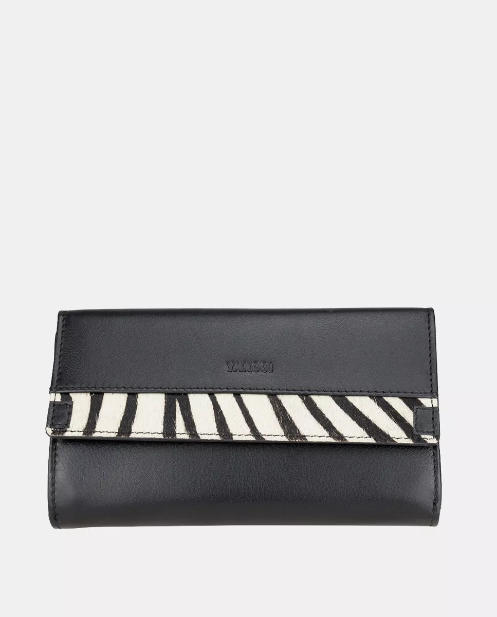 Yancci - Cartera Grande De Piel En Negro Con Tira De Pelo barato